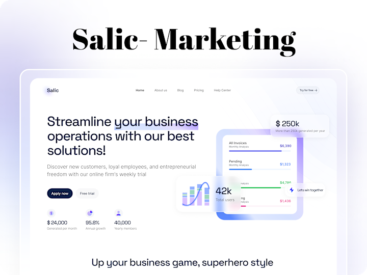 Cover image for Salic-Marketing Landing Page
