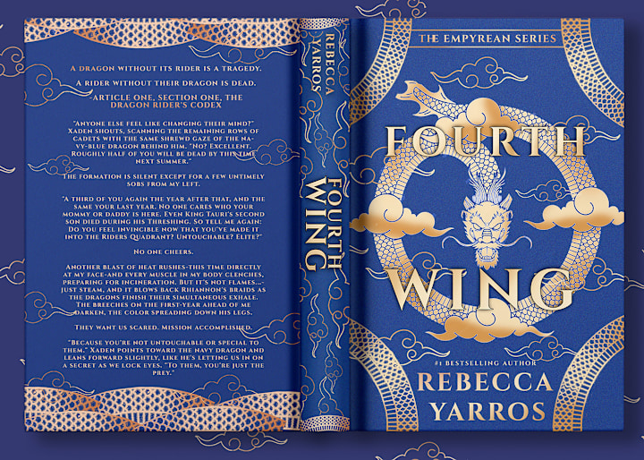 Cover image for Fourth Wing Book Cover Re-Design