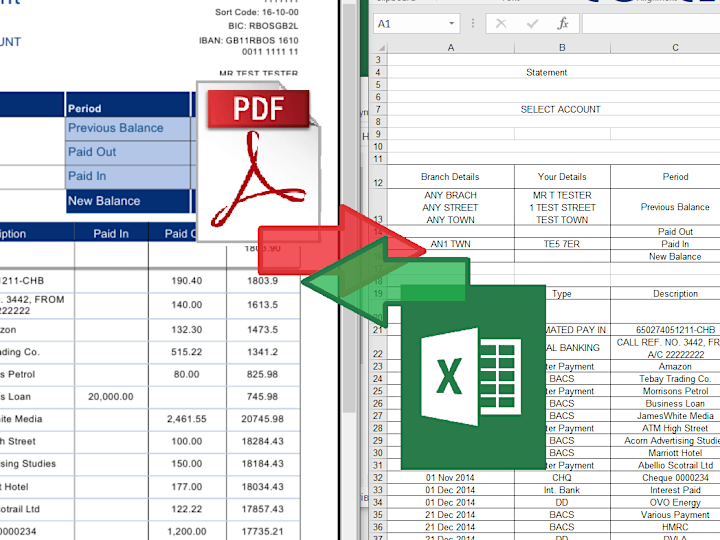 Cover image for Custom Converter. PDF to EXCEL.