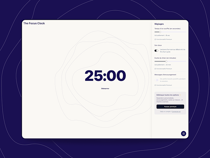 Cover image for The Focus Clock: Minimalist deep work timer (FR)