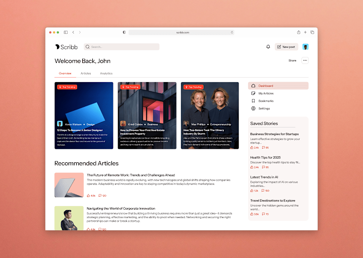 Cover image for Scribb — A Dynamic Digital Space for Thoughtful Expression