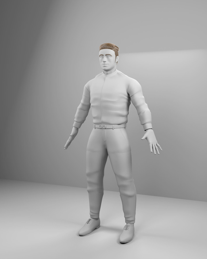 Cover image for 3D Modeled Human Figure in Formal Attire