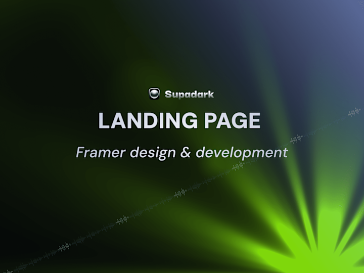 Cover image for Framer Landing Page Design & Development