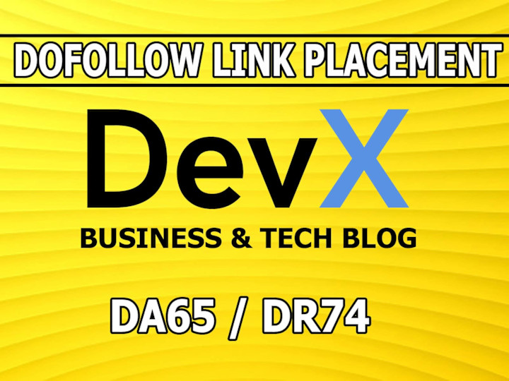 Cover image for Guest post / link placement on DevX authority tech news