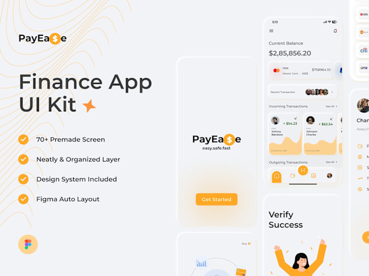 Cover image for UI Kit-PayEase Finance App