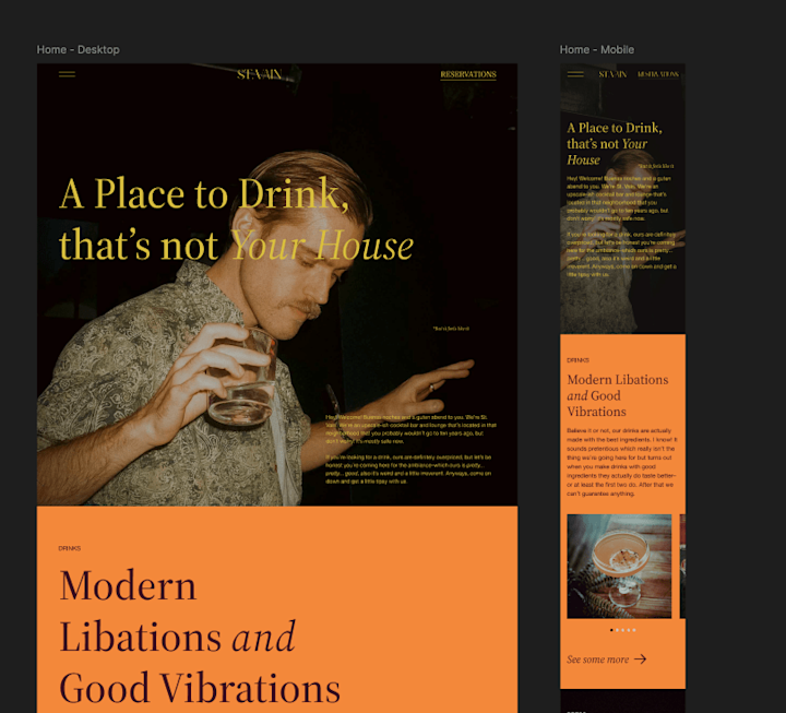Cover image for Standout Webflow Website for an Upscale Cocktail Bar & Lounge