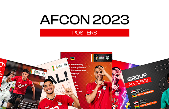 Cover image for AFCON 2023 POSTERS! | Egypt National Team :: Behance