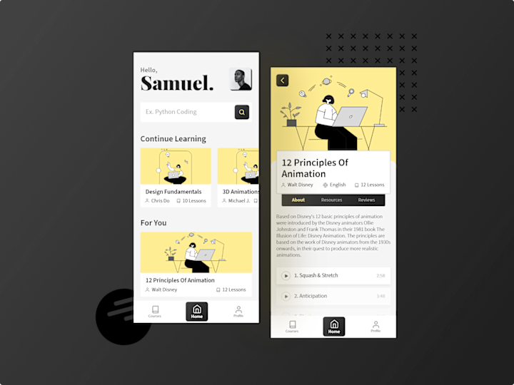 Cover image for Online Learning Mobile App Concept