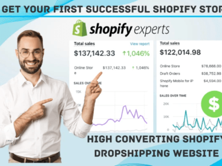 Cover image for I will do shopify website designing, development and marketing