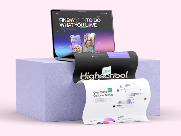 Cover image for Aim Website UI Design – A Futuristic Career Coaching Experience