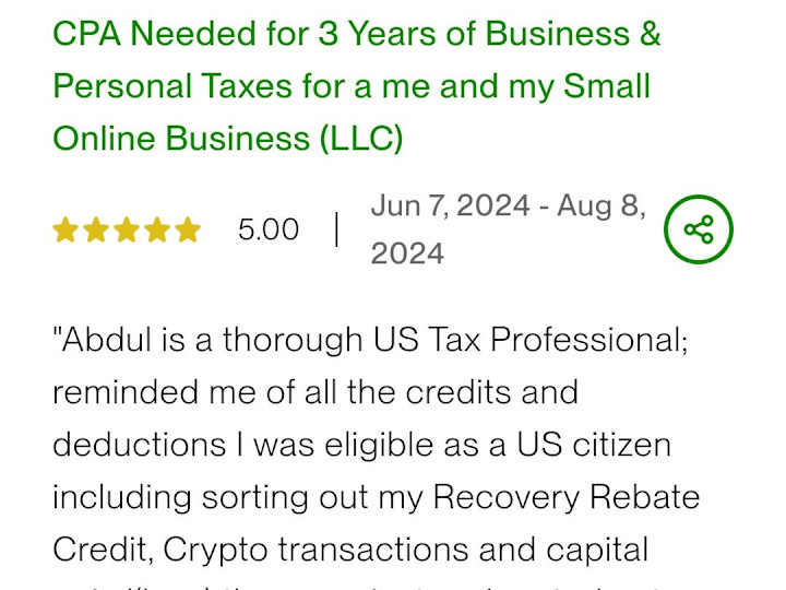 Cover image for CPA Needed for 3 Years of Business & Personal Taxes