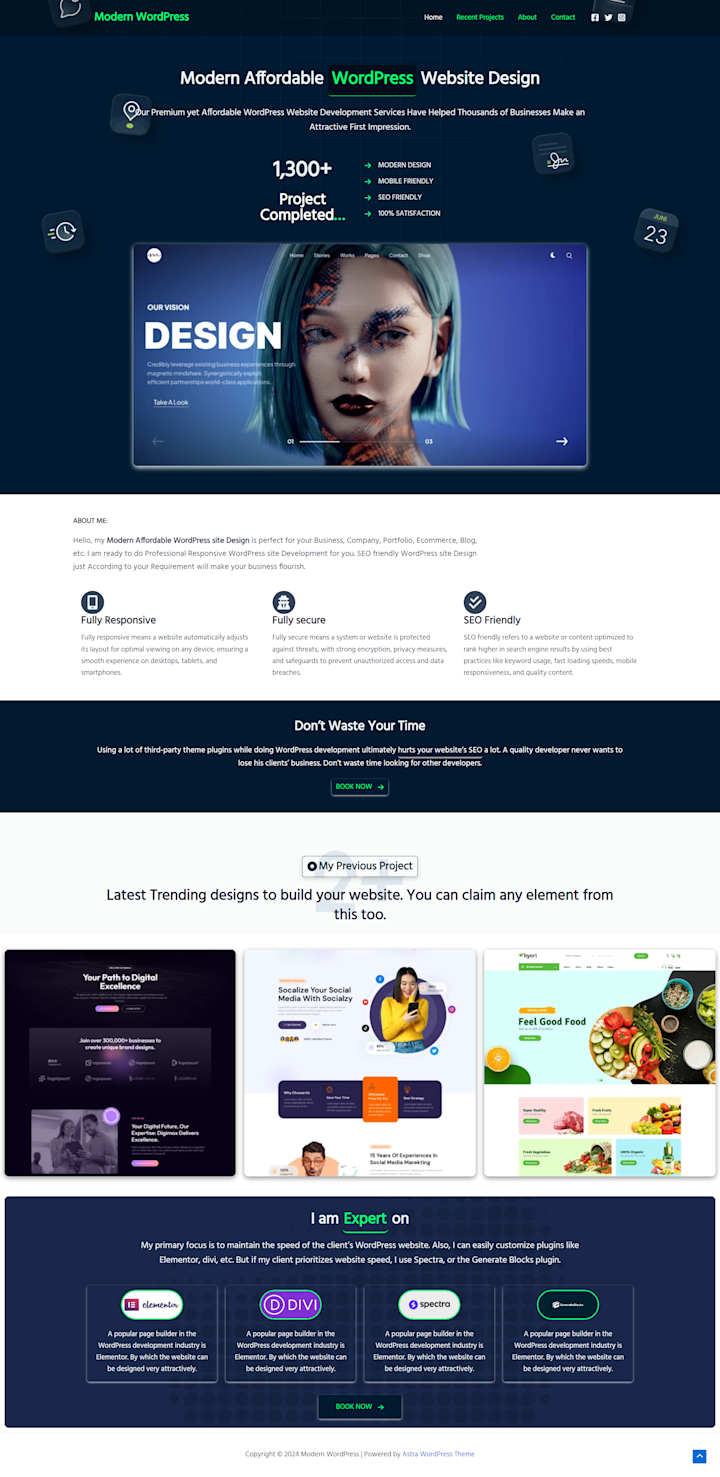 Cover image for Modern WordPress Website Design