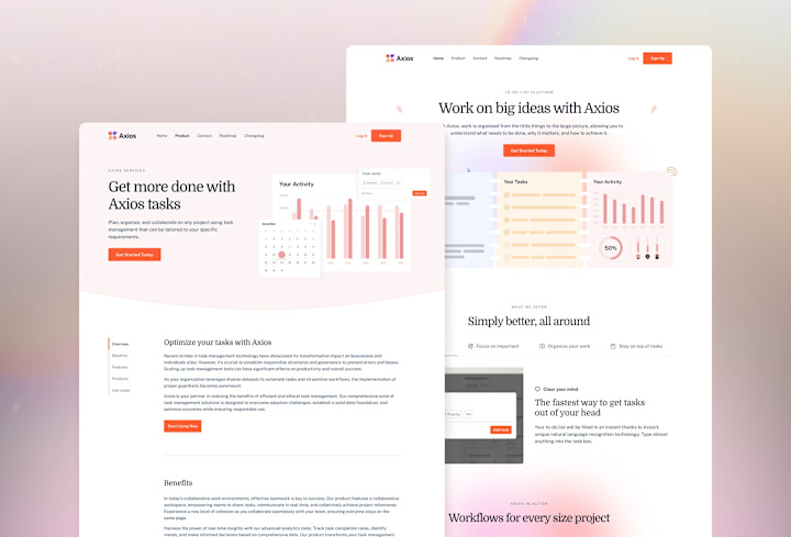 Cover image for Axios - Website Design