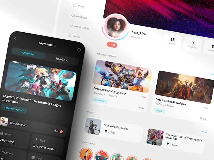 Cover image for Mobile & Web Design Tournaments Platform