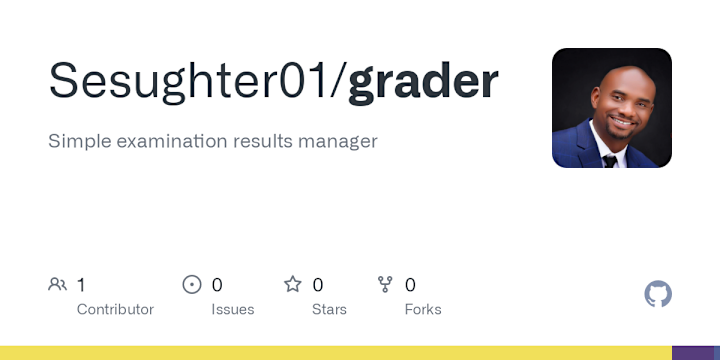 Cover image for GitHub - Sesughter01/grader: Simple examination results manager