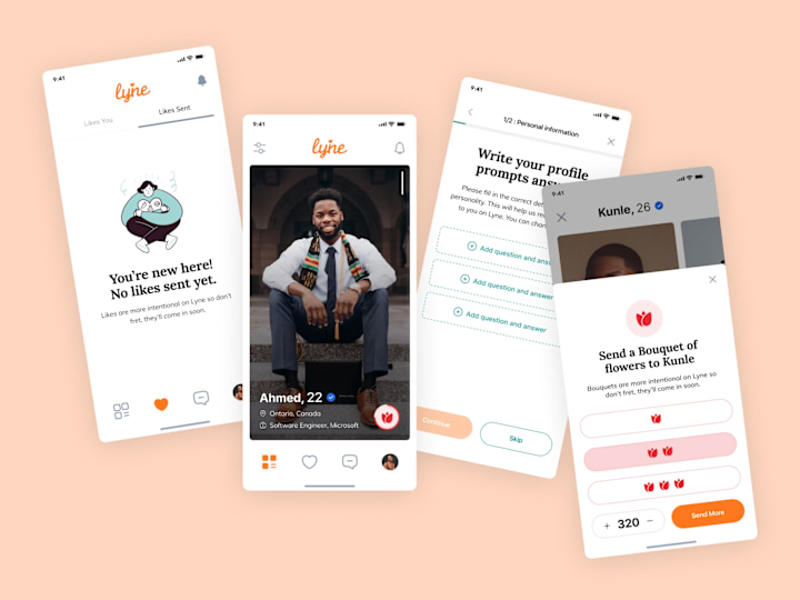 Cover image for UI Design, User Research and Prototyping for a Dating app