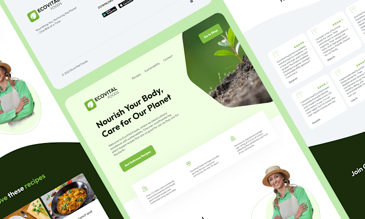 Cover image for Eco Brand Landing Page on Behance