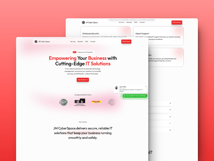 Cover image for JM Cyber Space Framer Website Build