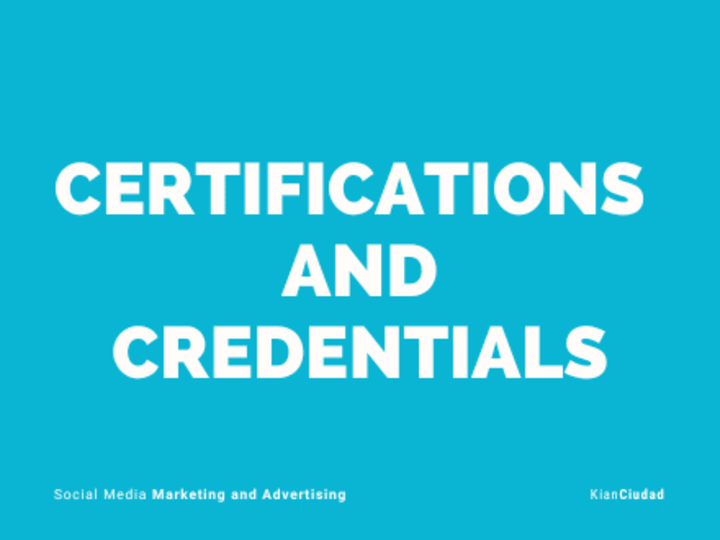 Cover image for My Certifications and Credentials