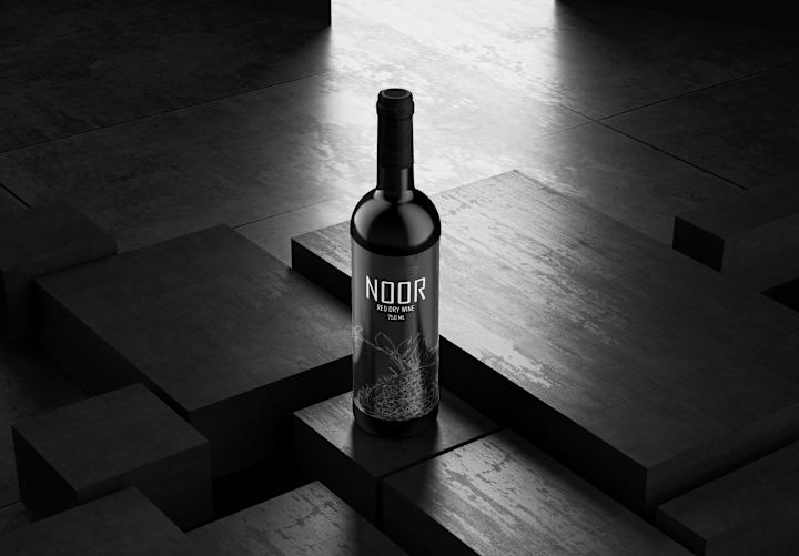 Cover image for "NOOR" Red Wine Design : Behance
