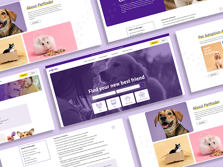 Cover image for Petfinder - Website Redesign