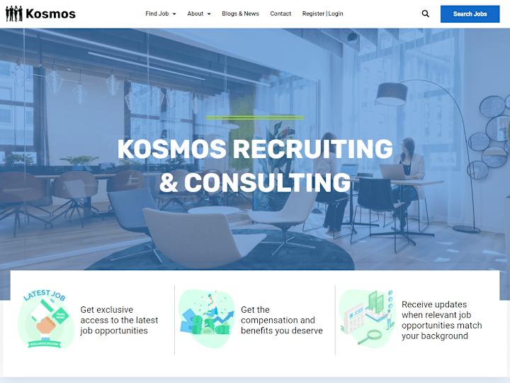 Cover image for KOSMOS Recruiting & Consulting Website
