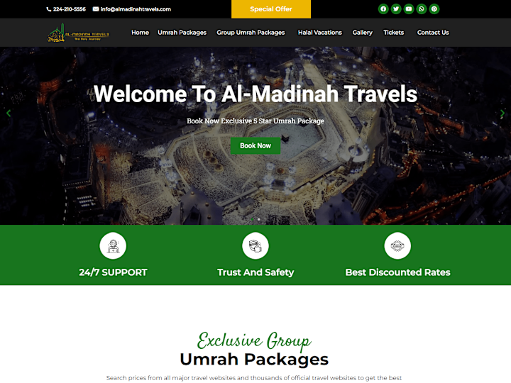 Cover image for Almadinah Travels – The Holy Travel
