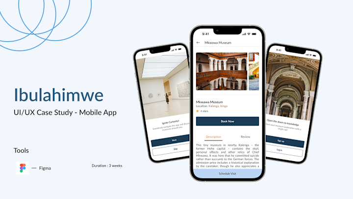 Cover image for Case Study of a Museum Booking App- Ibulahimwe : Behance