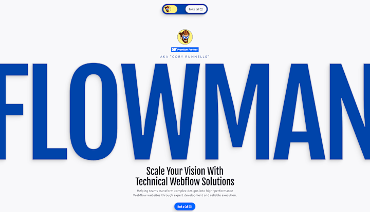 Cover image for Premium Webflow Development | Cory “Flowman” Runnells