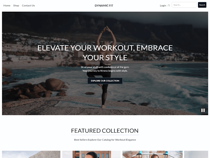 Cover image for Dynamic Fit - Fitness Boutique landing page. (concept)