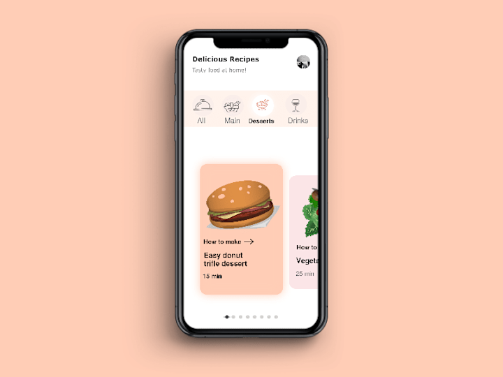 Cover image for Recipe Mobile App Design.
