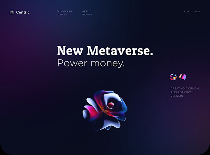Cover image for Centric - Crypto landing page web design 
