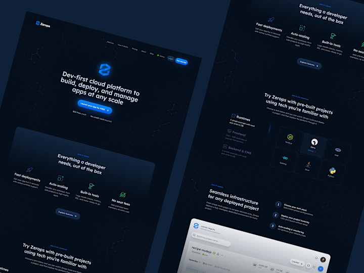 Cover image for Zerops Landing Page