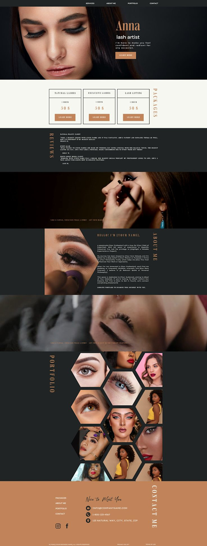 Cover image for Lash Artist Website | Makeup Artist Website Template