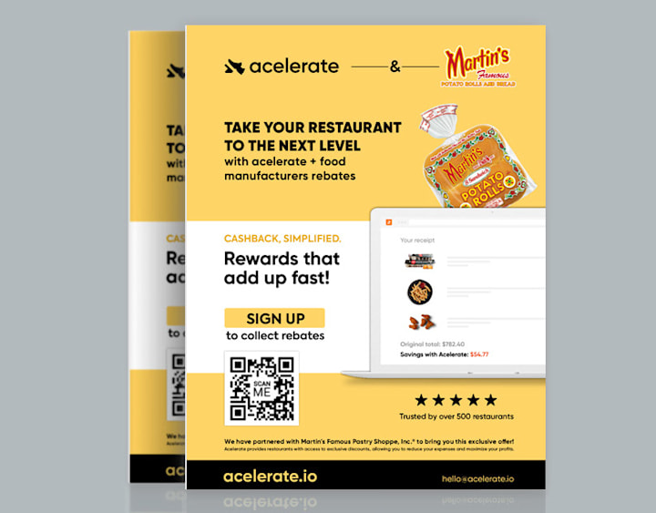 Cover image for Black yellow flyer design for acelerate, martins potato on Beha…