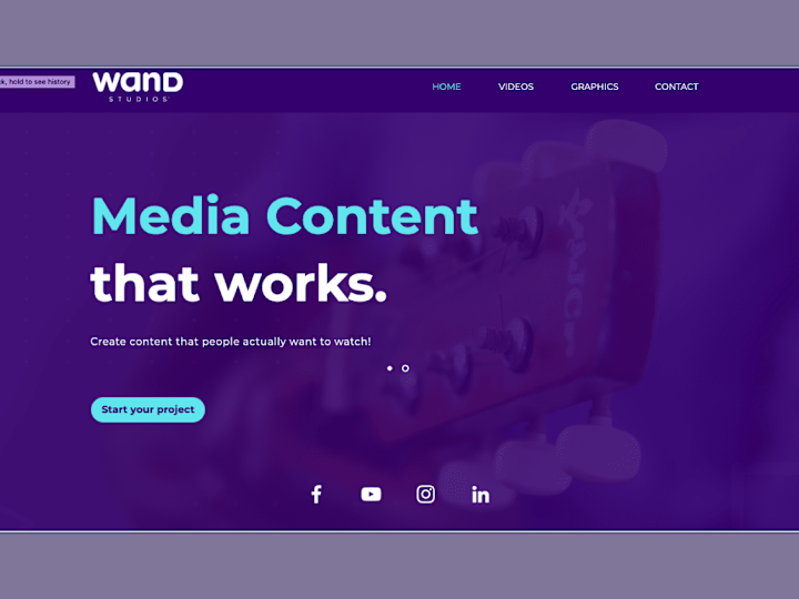 Cover image for Website development for Wand Studios