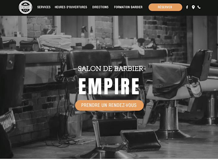 Cover image for Website Design - Empire Barbershop