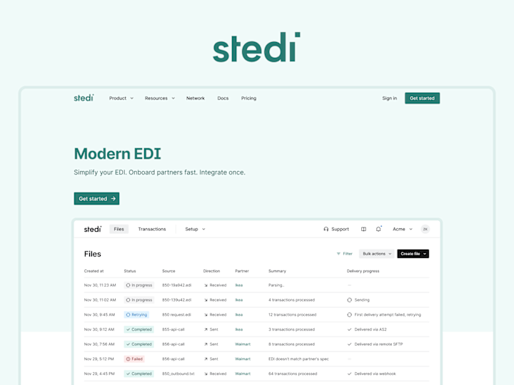 Cover image for Stedi.com – Modern EDI Platform