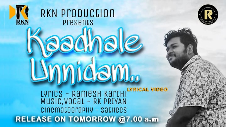 Cover image for Kaadhale unnidam lyrical video | காதலே உன்னிடம் பாடல் - YouTube