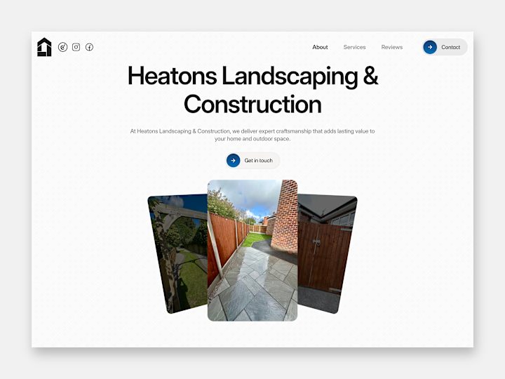 Cover image for Heatons Landscaping - Framer Construction Website