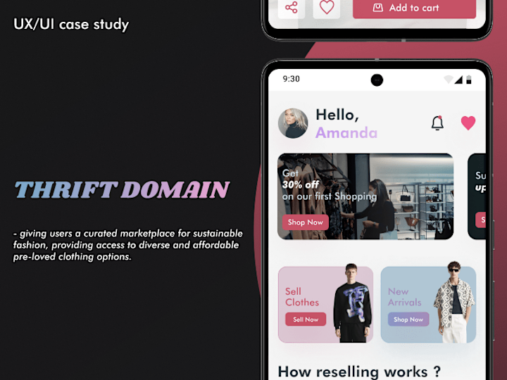 Cover image for Thrift Domain: Re clothing app