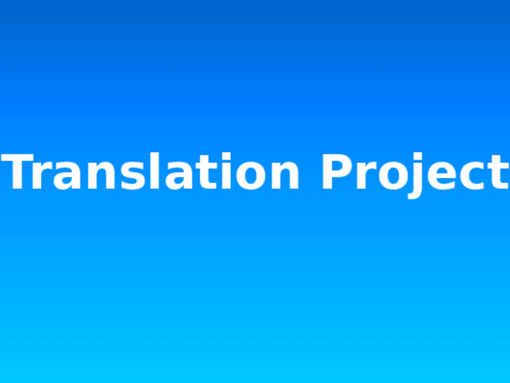 Cover image for Translation Project 