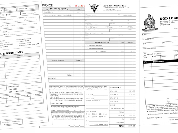 Cover image for Customized Printables e.g. Office Forms, Invoice Templates 
