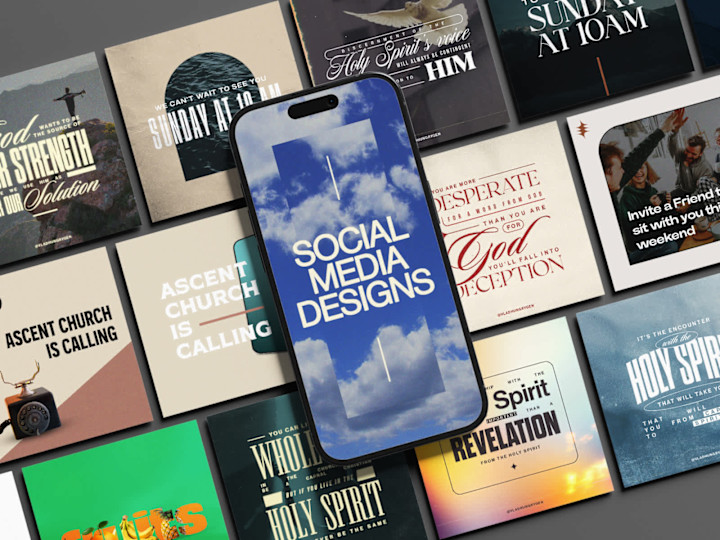 Cover image for Sermon Slides and Social Designs for Churches
