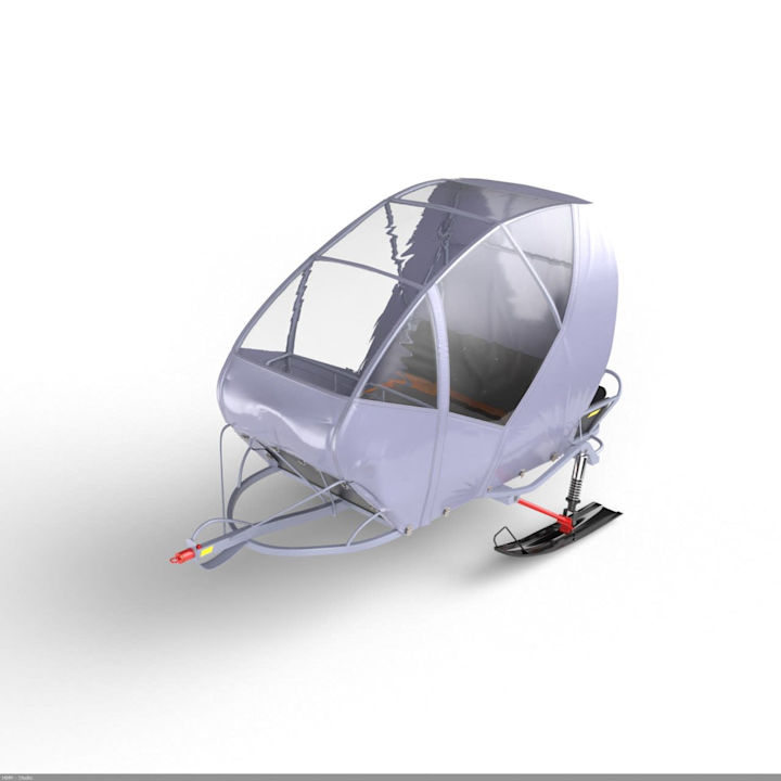 Cover image for Snowmobile Sled 3d model