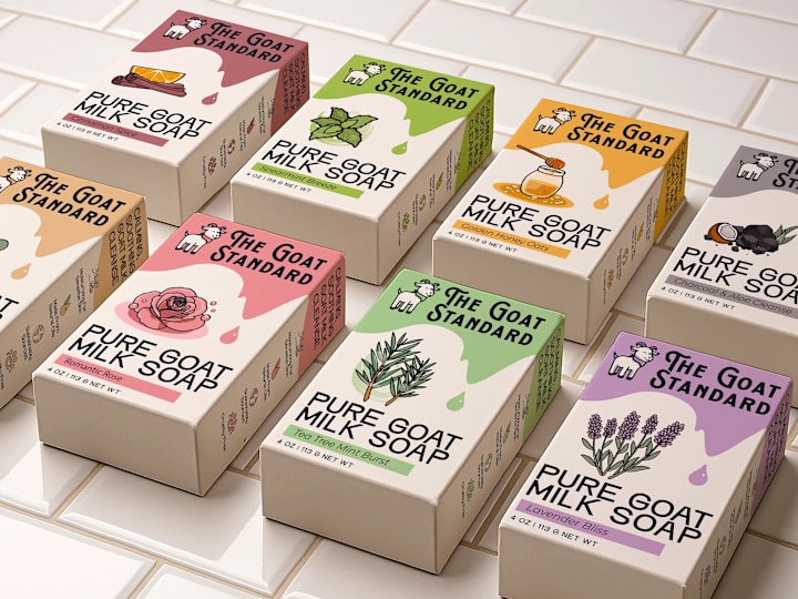 Cover image for The Goat Standard-Soap Brand Identity & Packaging Design