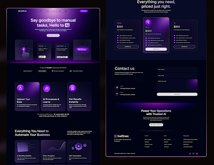 Cover image for AI Agents – Smart Automation Landing Page | Clean SaaS UI/UX