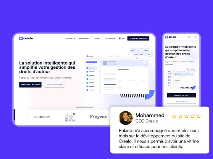Cover image for Crealo Webflow website