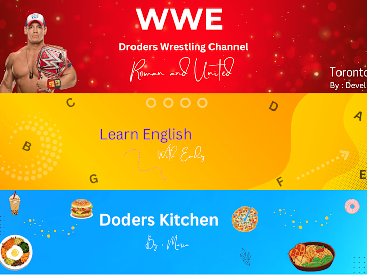 Cover image for Banners Design For YouTube Channel & Website
