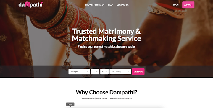 Cover image for Hindu Matrimony & Indian Matrimonials | Dampathi
